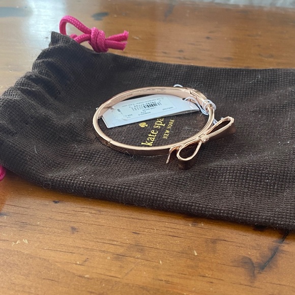 Kate Spade Jewelry - NWT Kate Spade rose gold bow bracelet bangle preppy OS